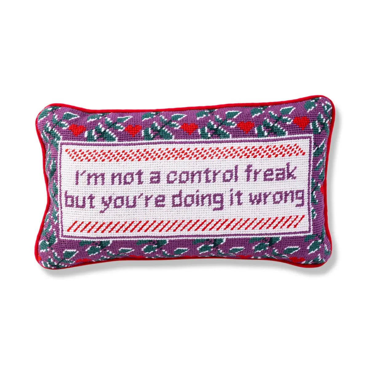 Control Freak Needlepoint Pillow - The Riviera Towel Company