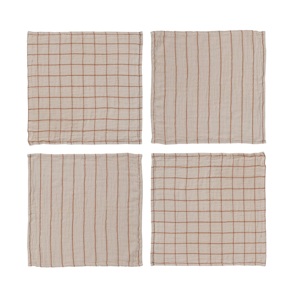 Cotton Double Cloth Napkins, Set of 4