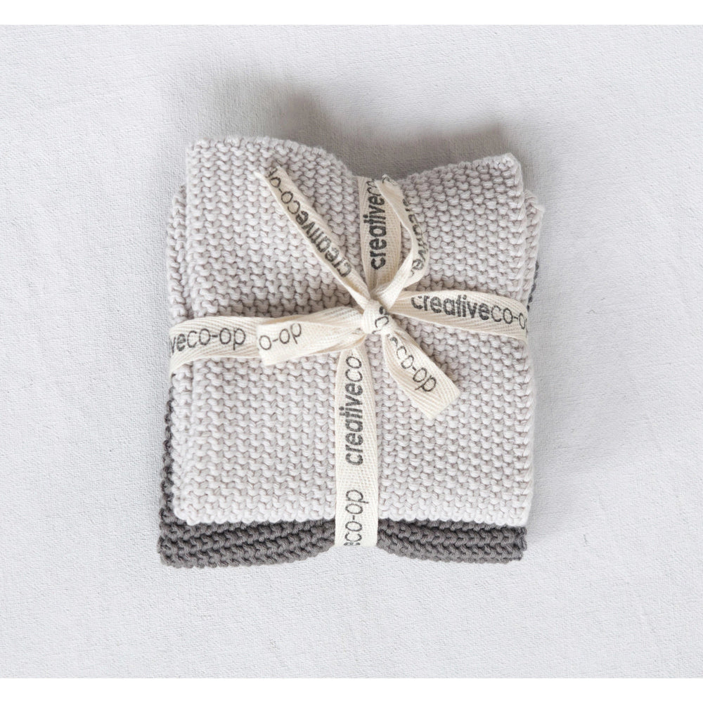 Cotton Knit Dish Towel Set of 2