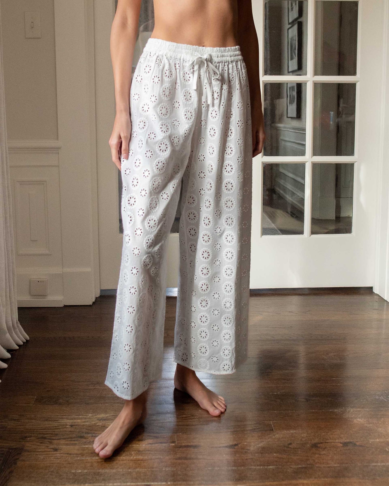 Daisy Eyelet Pant - The Riviera Towel Company