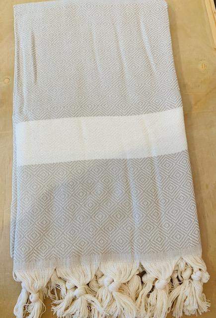 Diamond Towel II - Natural - The Riviera Towel Company