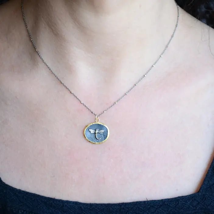 Dragonfly Pendant Necklace - The Riviera Towel Company