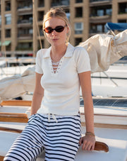 Earhart Lace Up Tee