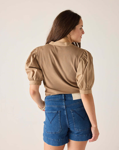 Earhart Ribbed Henley Top, view 5