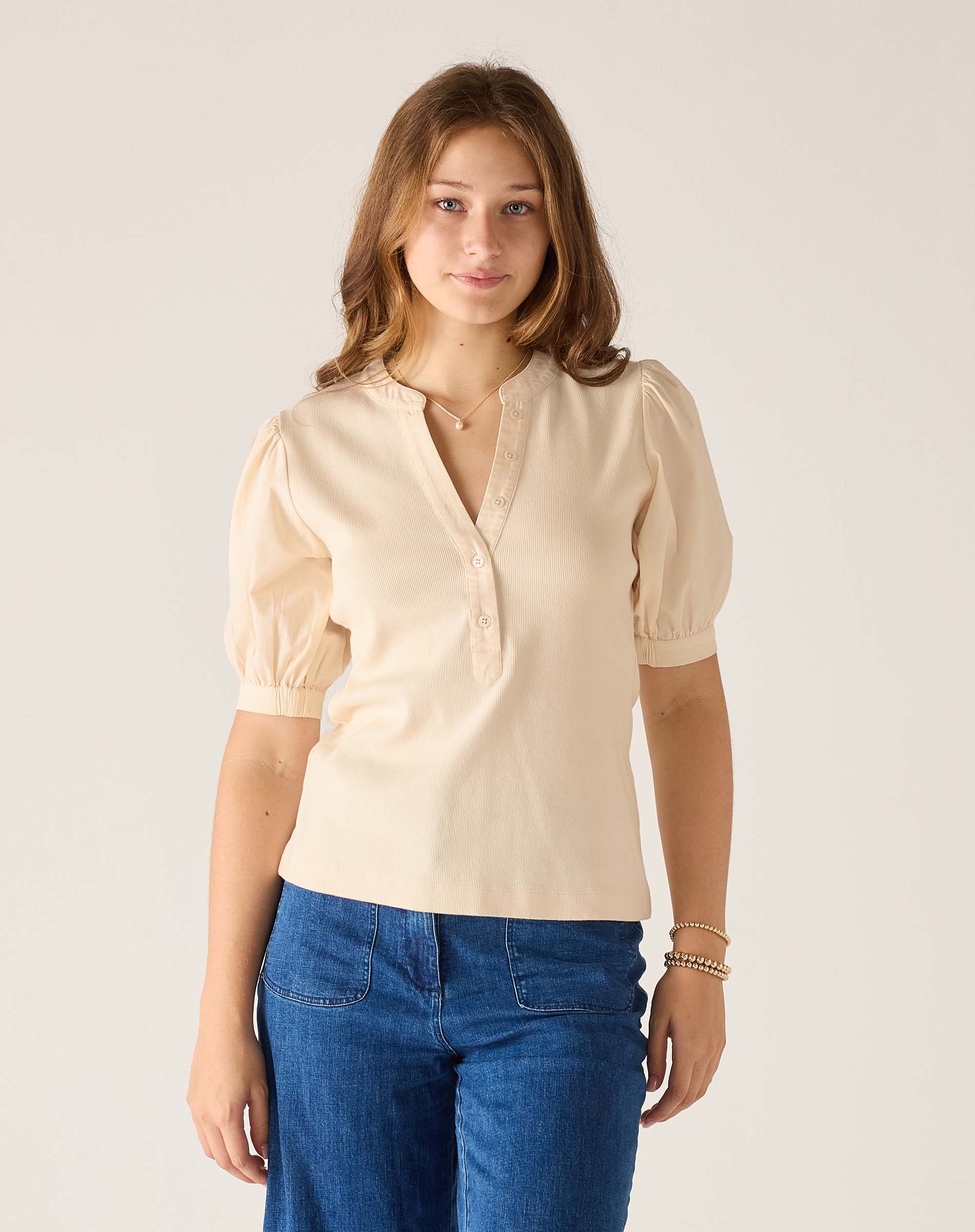 Earhart Ribbed Henley Top