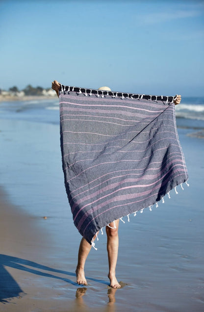 Essential III - Double Color Stripe Turkish Towel - The Riviera Towel Company