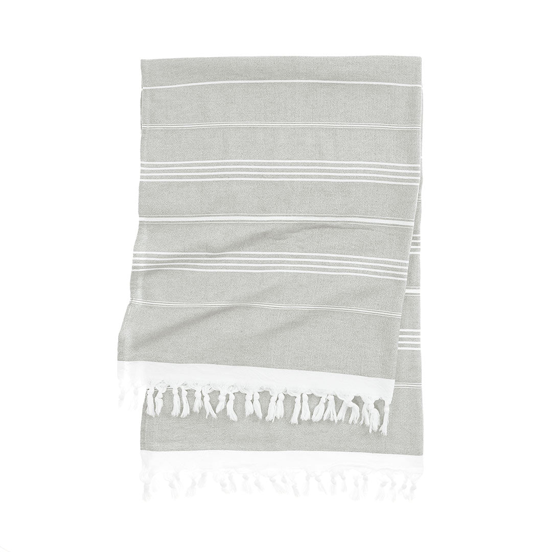 Close-up of soft terry cloth and flat woven cotton texture