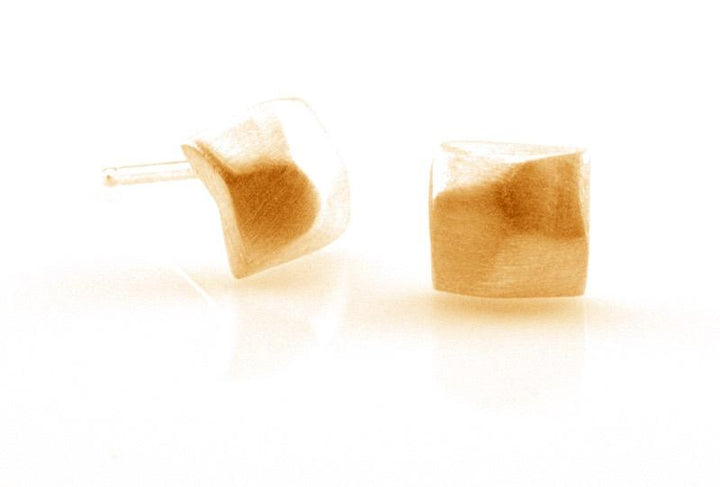 Faceted Square Post Earring