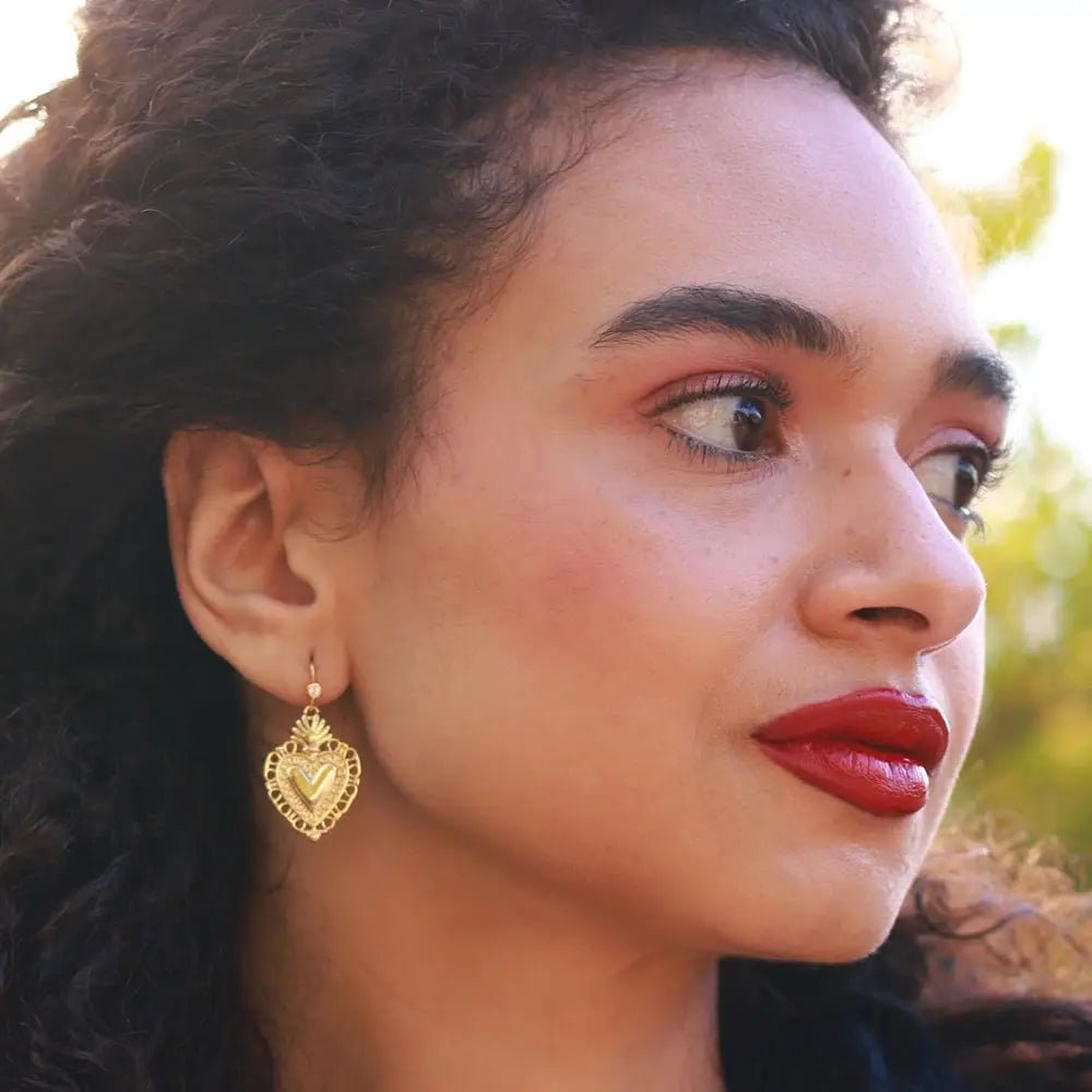 Flame of Love Earrings - The Riviera Towel Company