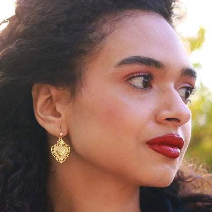 Flame of Love Earrings - The Riviera Towel Company