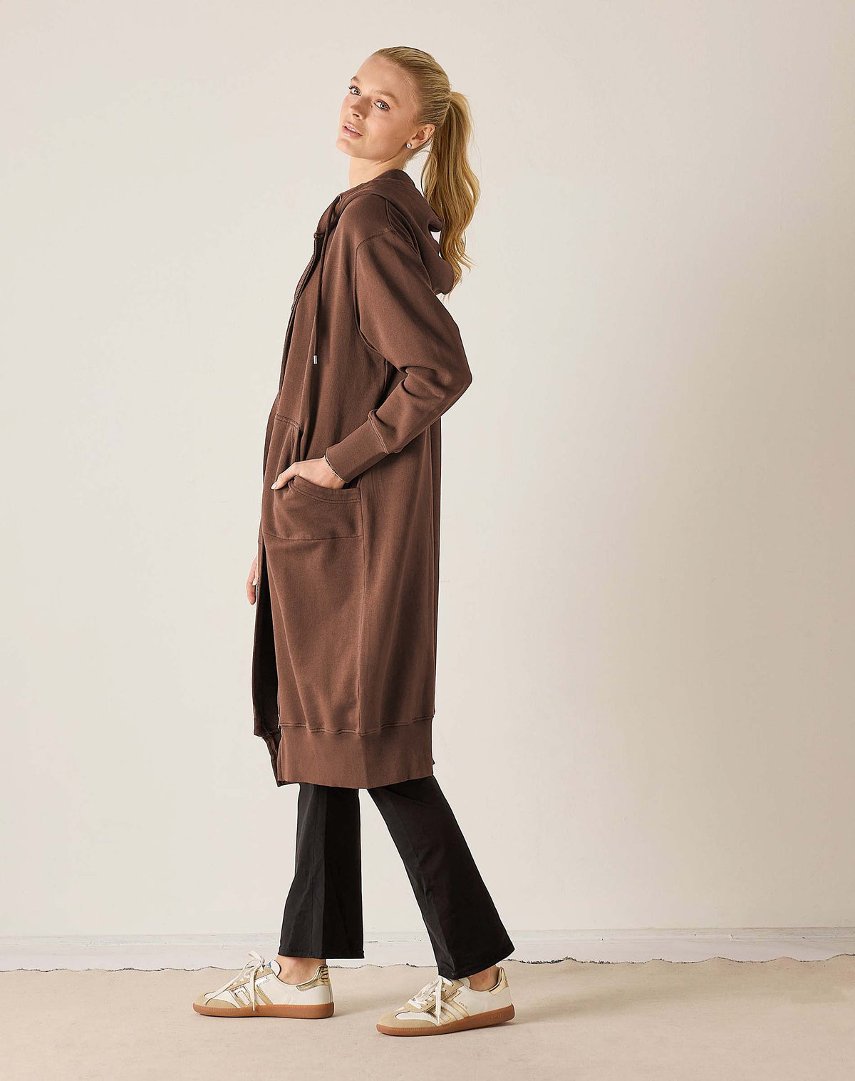 Frenchie Full Zip Maxi Hoodie