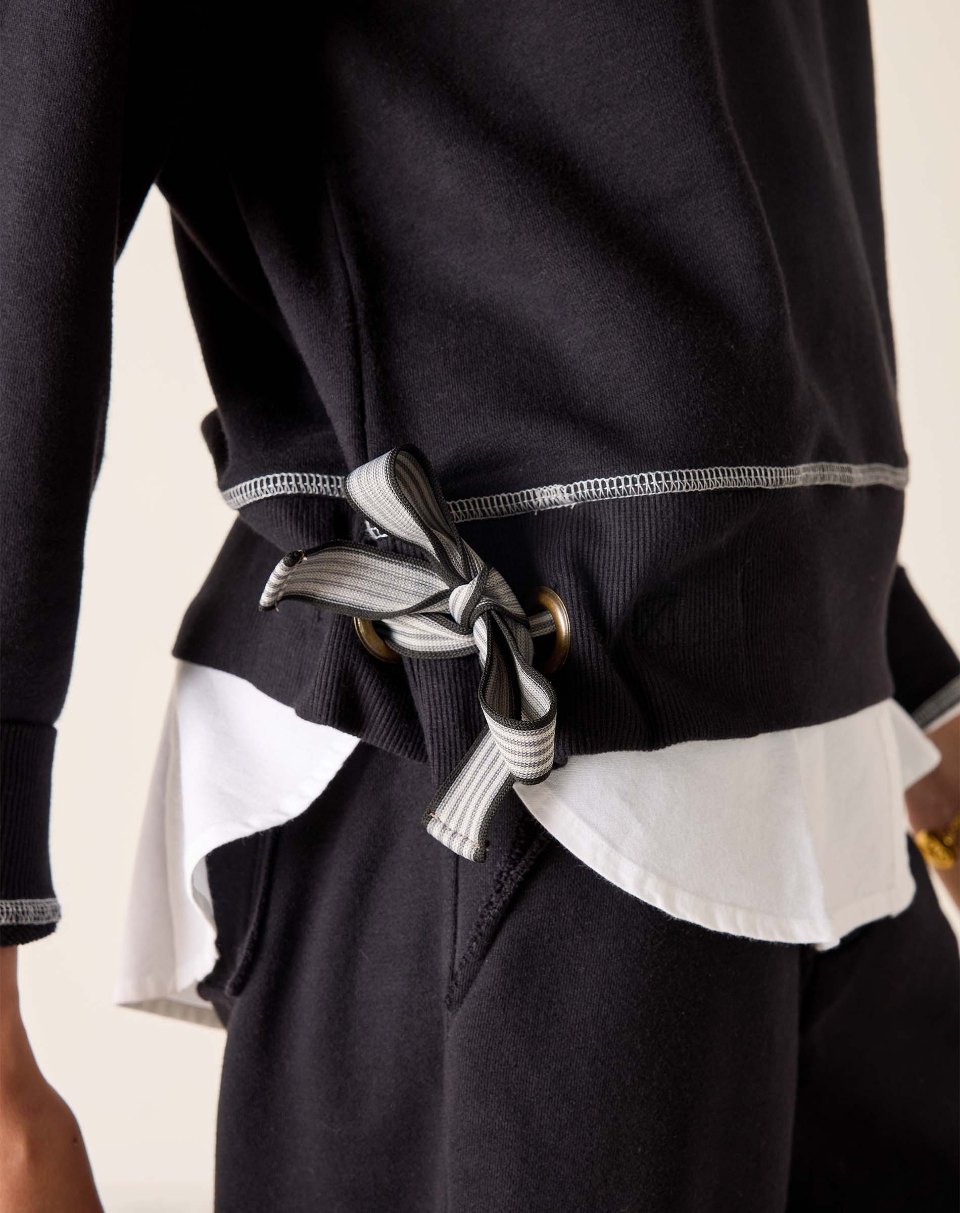 Frenchie Tie Side Sweatshirt