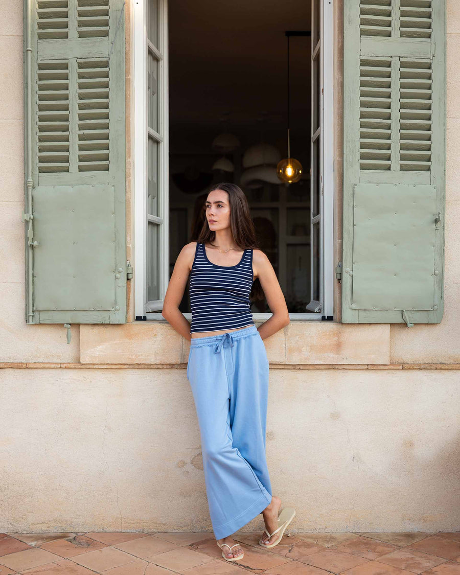 Frenchie Wide Leg Pant, view 2, styled