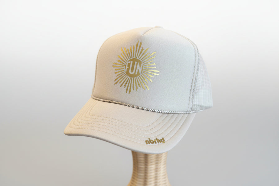 Fun In The Sun Trucker Hat - The Riviera Towel Company, styled