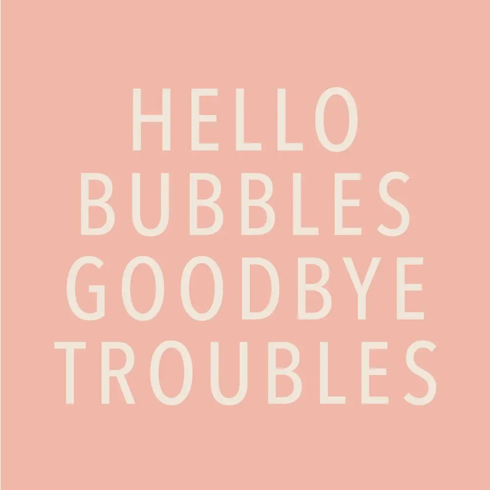 Funny Cocktail Napkins - Hello Bubbles - The Riviera Towel Company