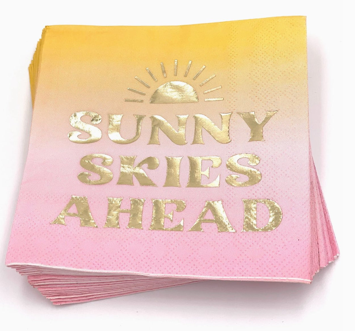 Funny Cocktail Napkins - Sunny Skies Ahead - The Riviera Towel Company