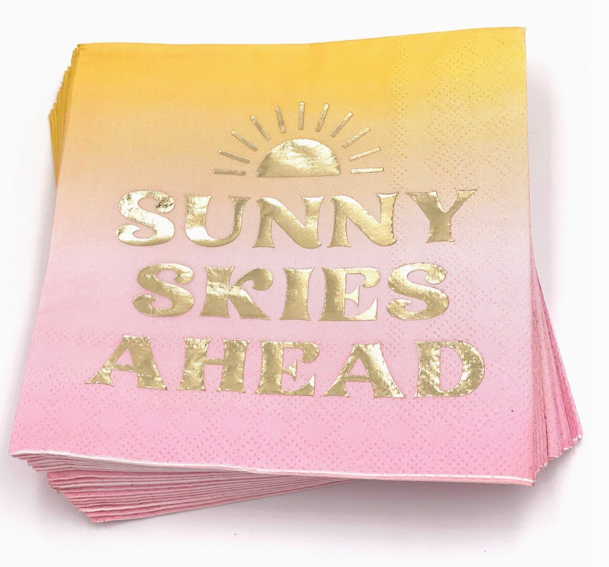 Funny Cocktail Napkins - Sunny Skies Ahead - The Riviera Towel Company