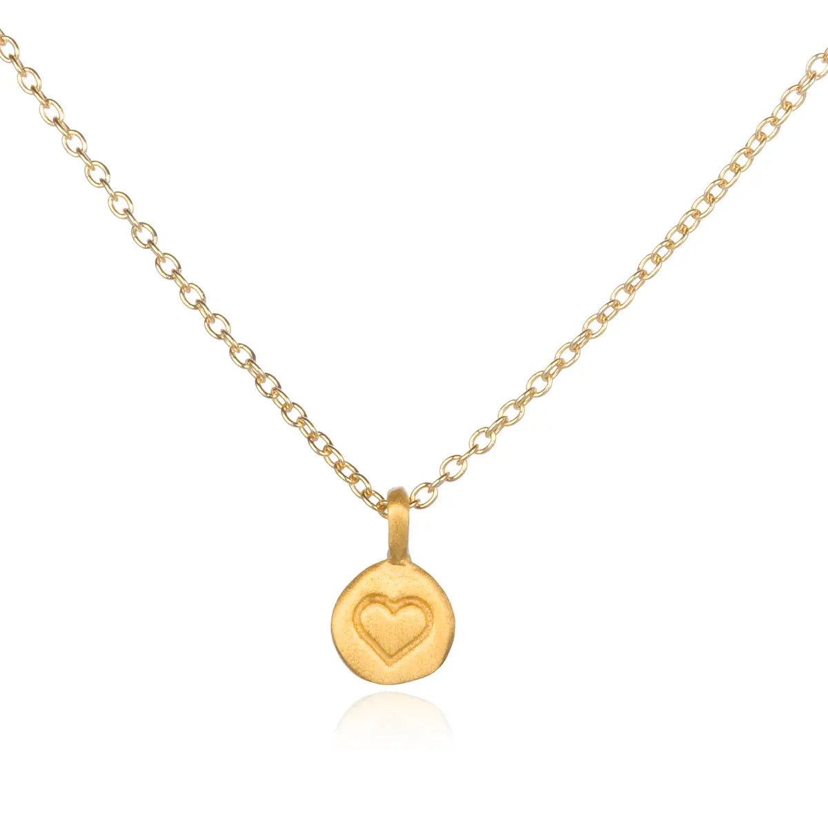 Gold Mini Heart Necklace - The Riviera Towel Company