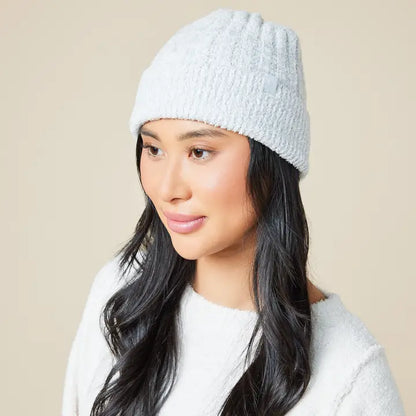 Chunky Rib Marshmallow Beanie, view 6