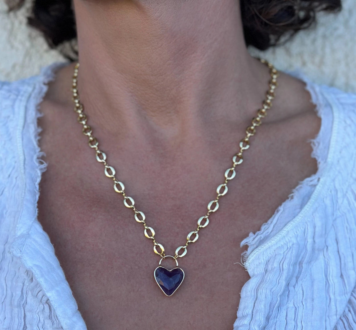 Roma Heart Statement Necklace, view 3