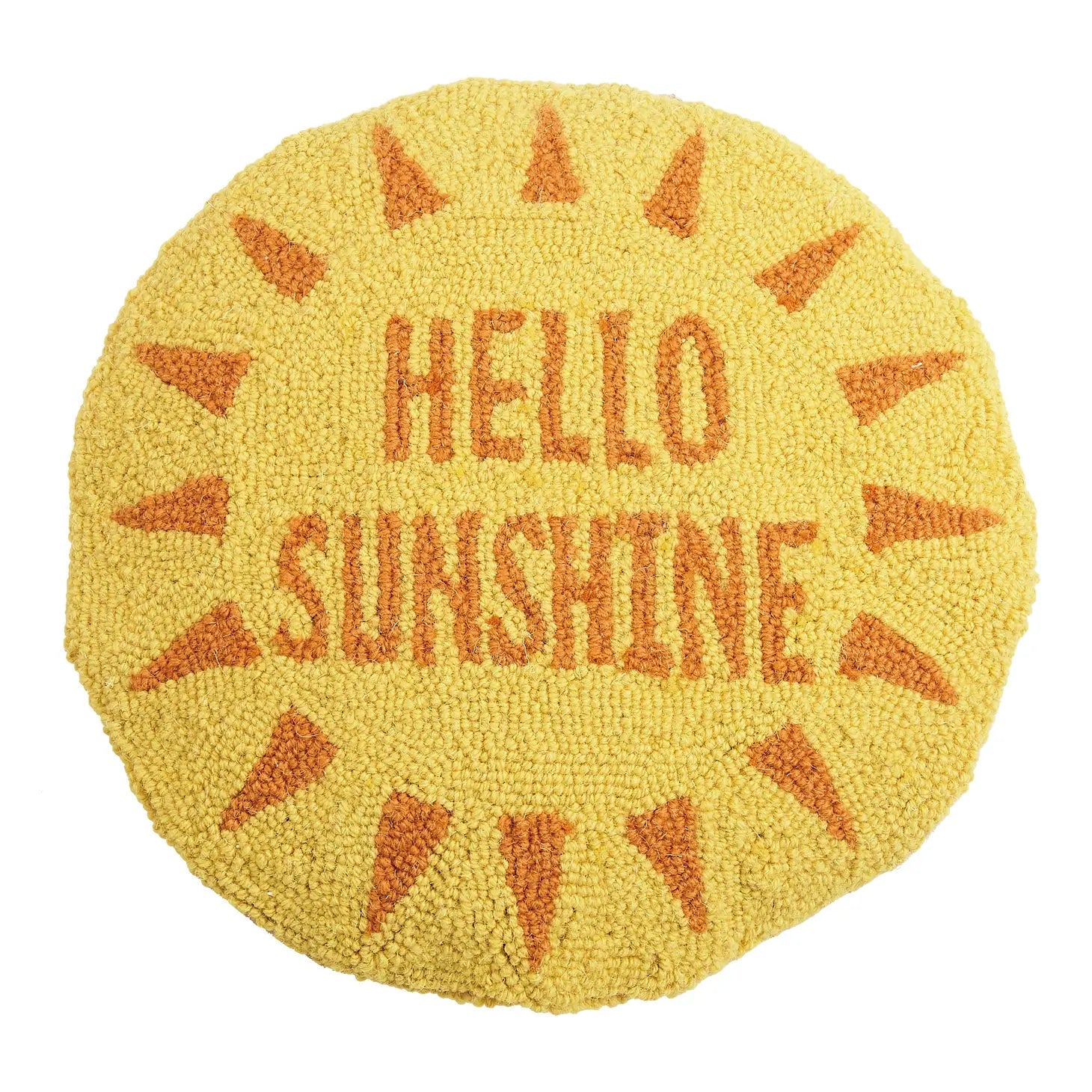 Hello Sunshine - Circular Hook Pillow - The Riviera Towel Company