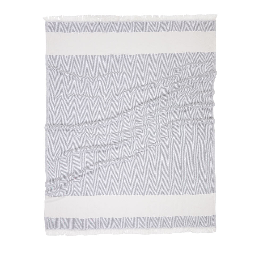 Herringbone Throw Blanket - The Riviera Towel Company