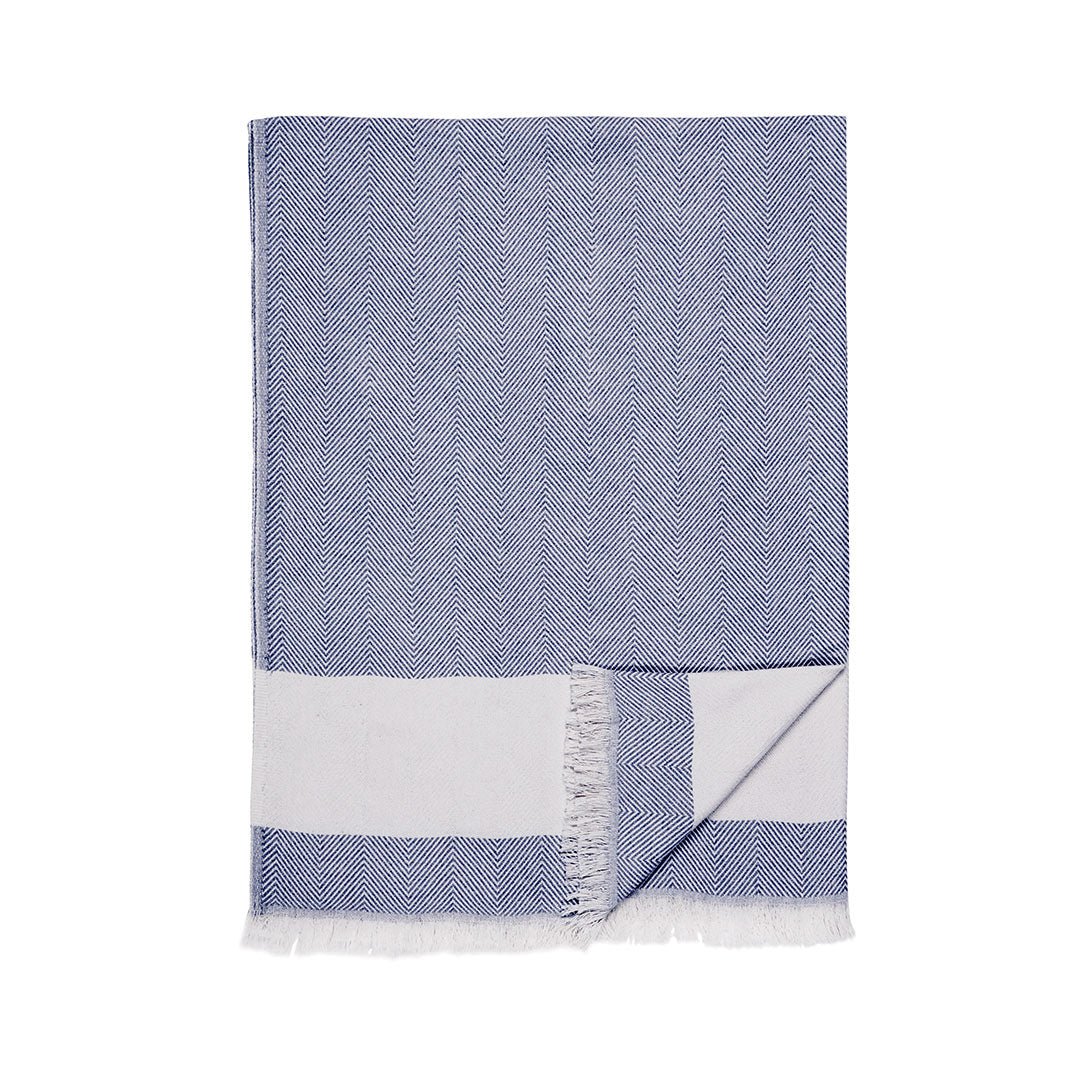 Herringbone Throw Blanket - The Riviera Towel Company