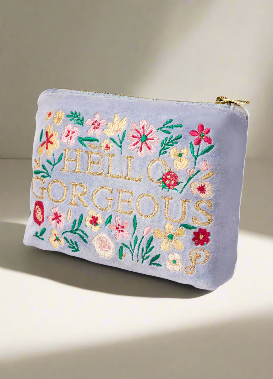 Velvet Zip Mini Pouch