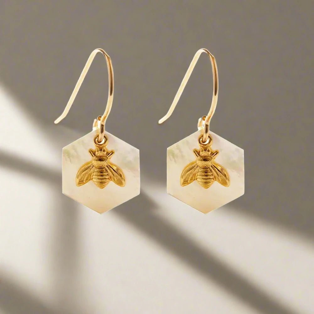 Honey Bee Earrings - The Riviera Towel Company