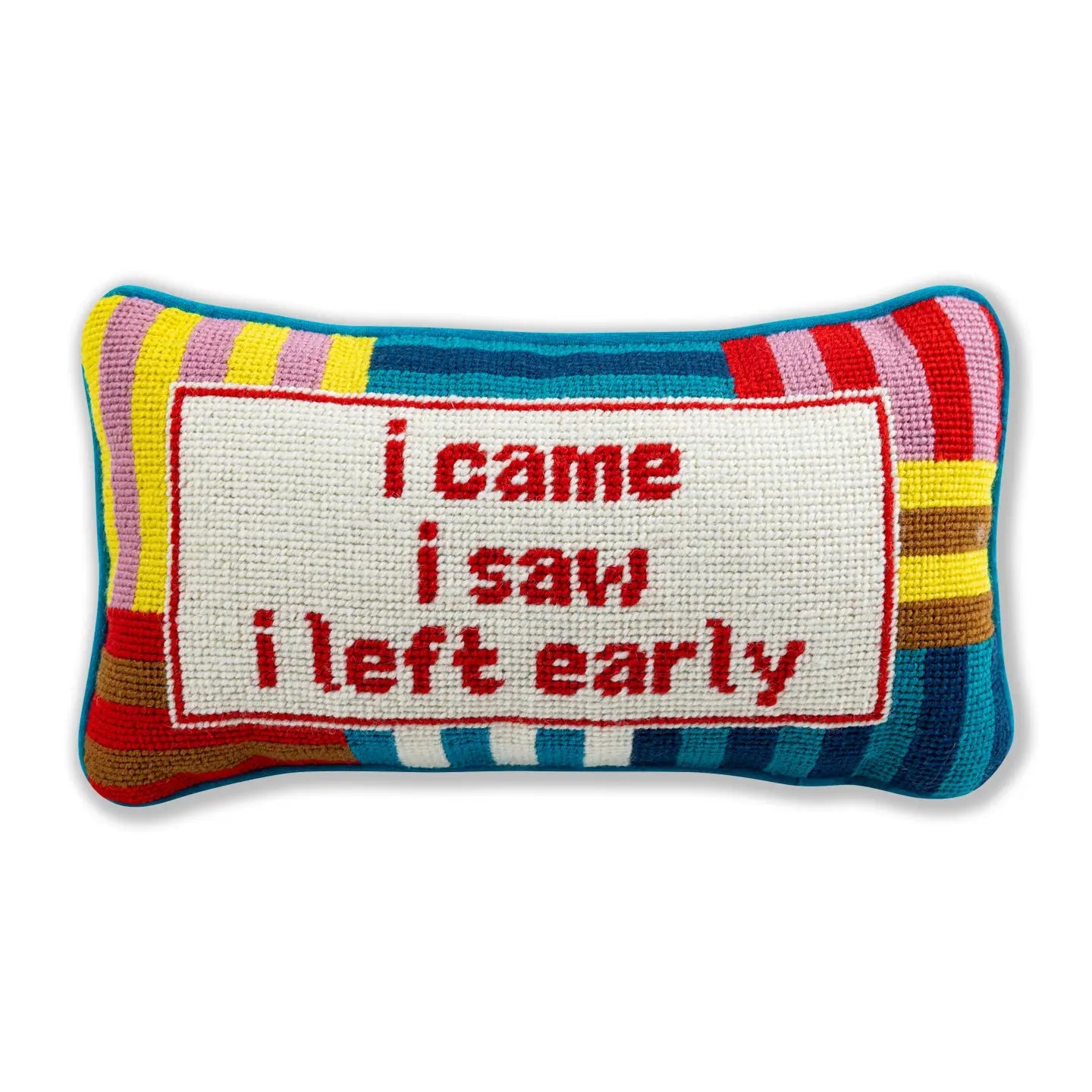 I Came I Saw Needlepoint Pillow - The Riviera Towel Company