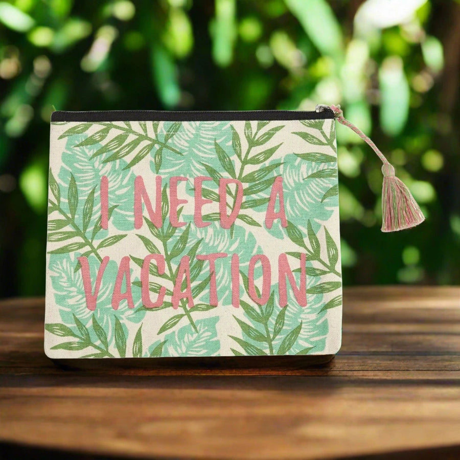 I Need A Vacation Pouch - The Riviera Towel Company, styled