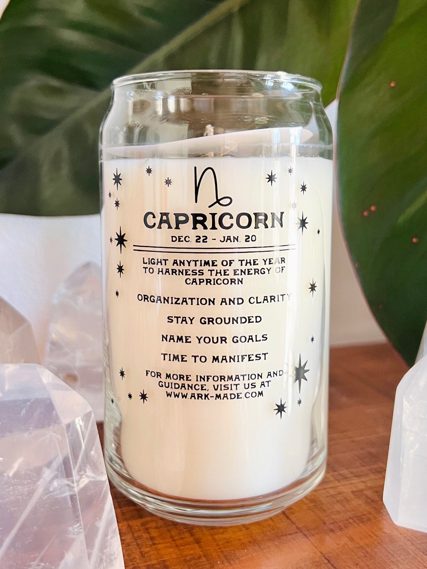 Zodiac Crystal Candle