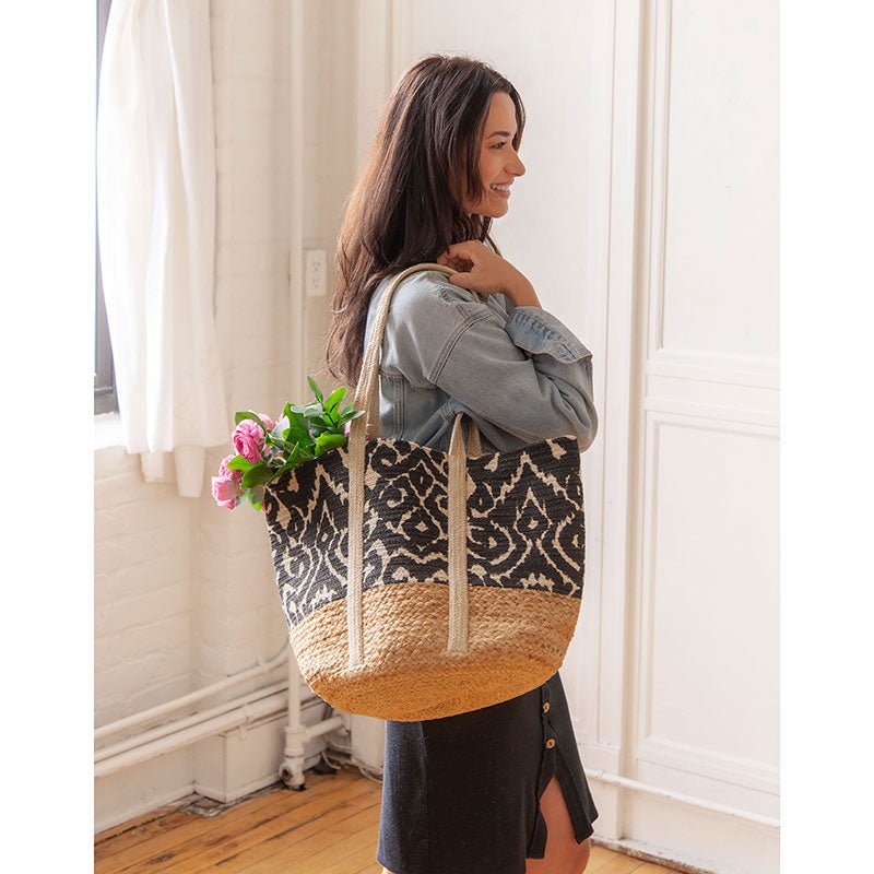 Jute Shopper Tote - The Riviera Towel Company