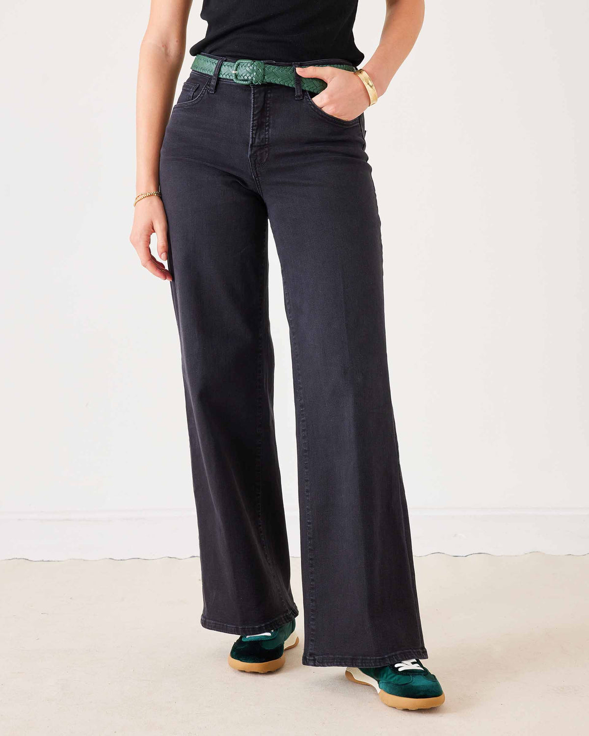 Kate Relaxed Wide Leg - Stormy, view 4