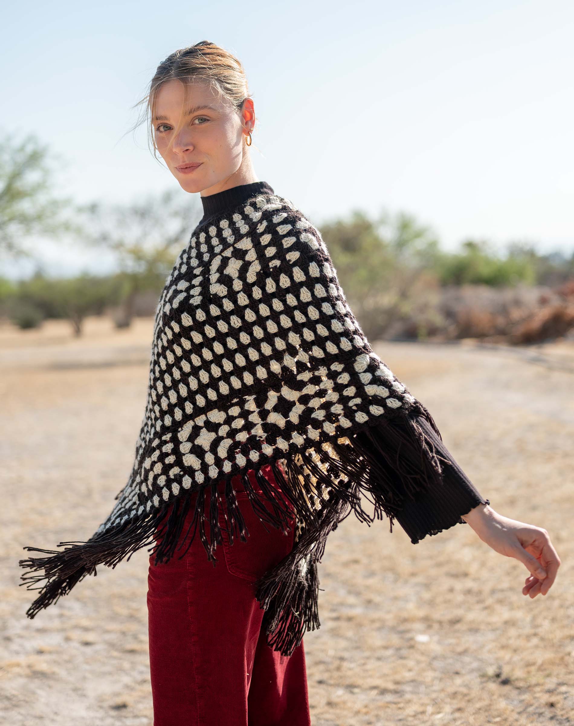 La Paz Crochet Poncho