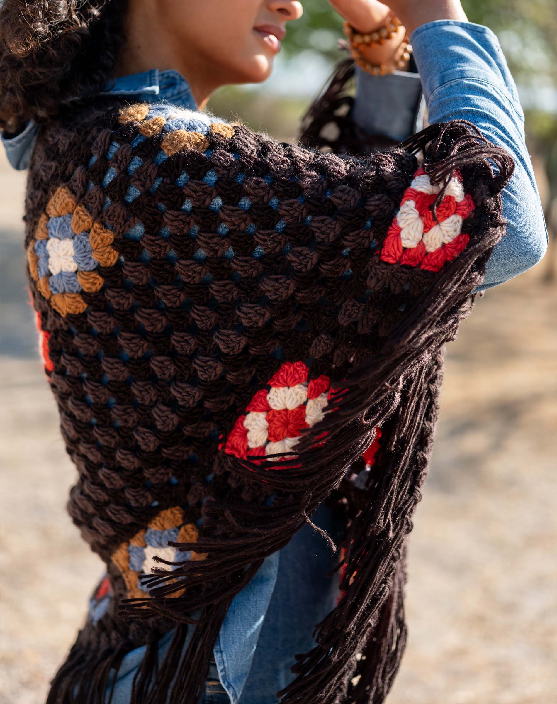 La Paz Crochet Poncho