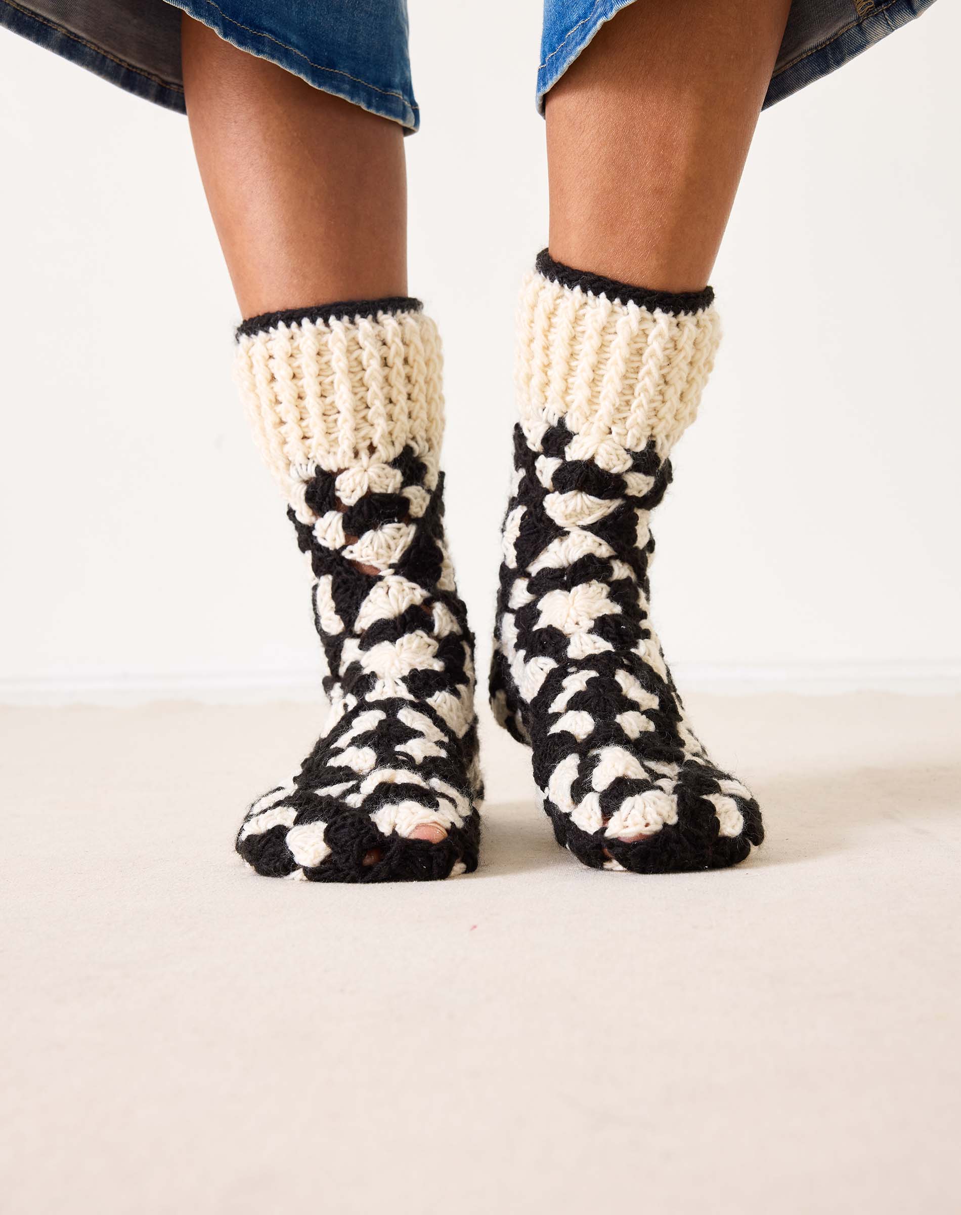 La Paz Crochet Slipper Socks