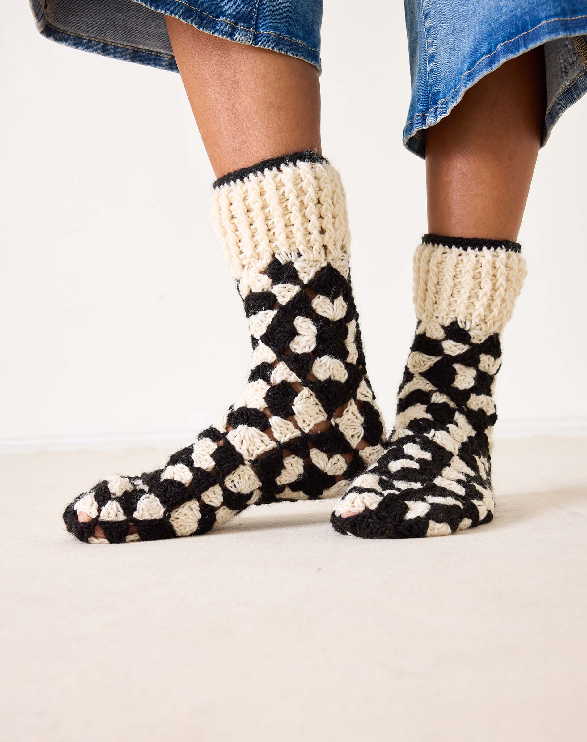 La Paz Crochet Slipper Socks
