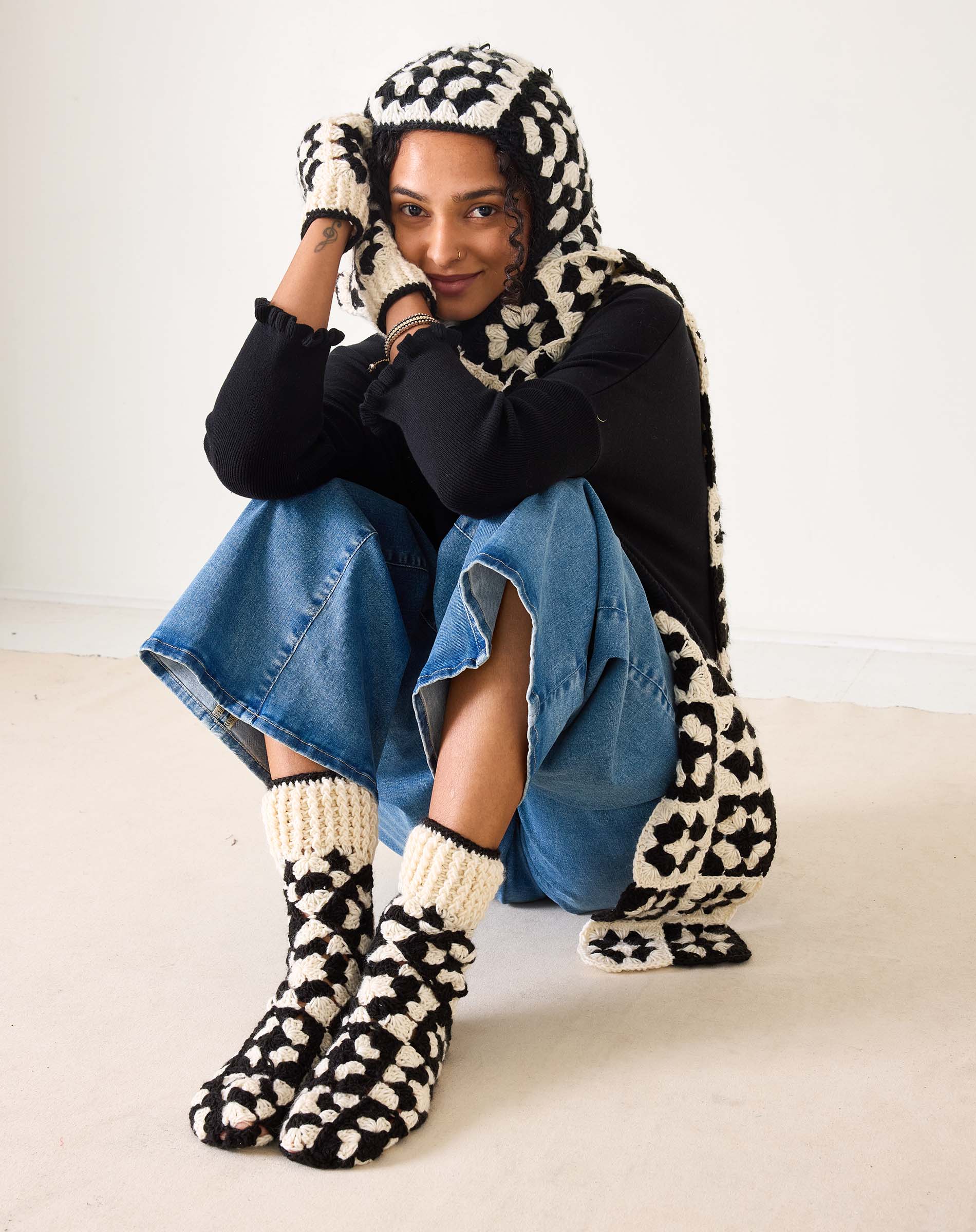 La Paz Crochet Slipper Socks