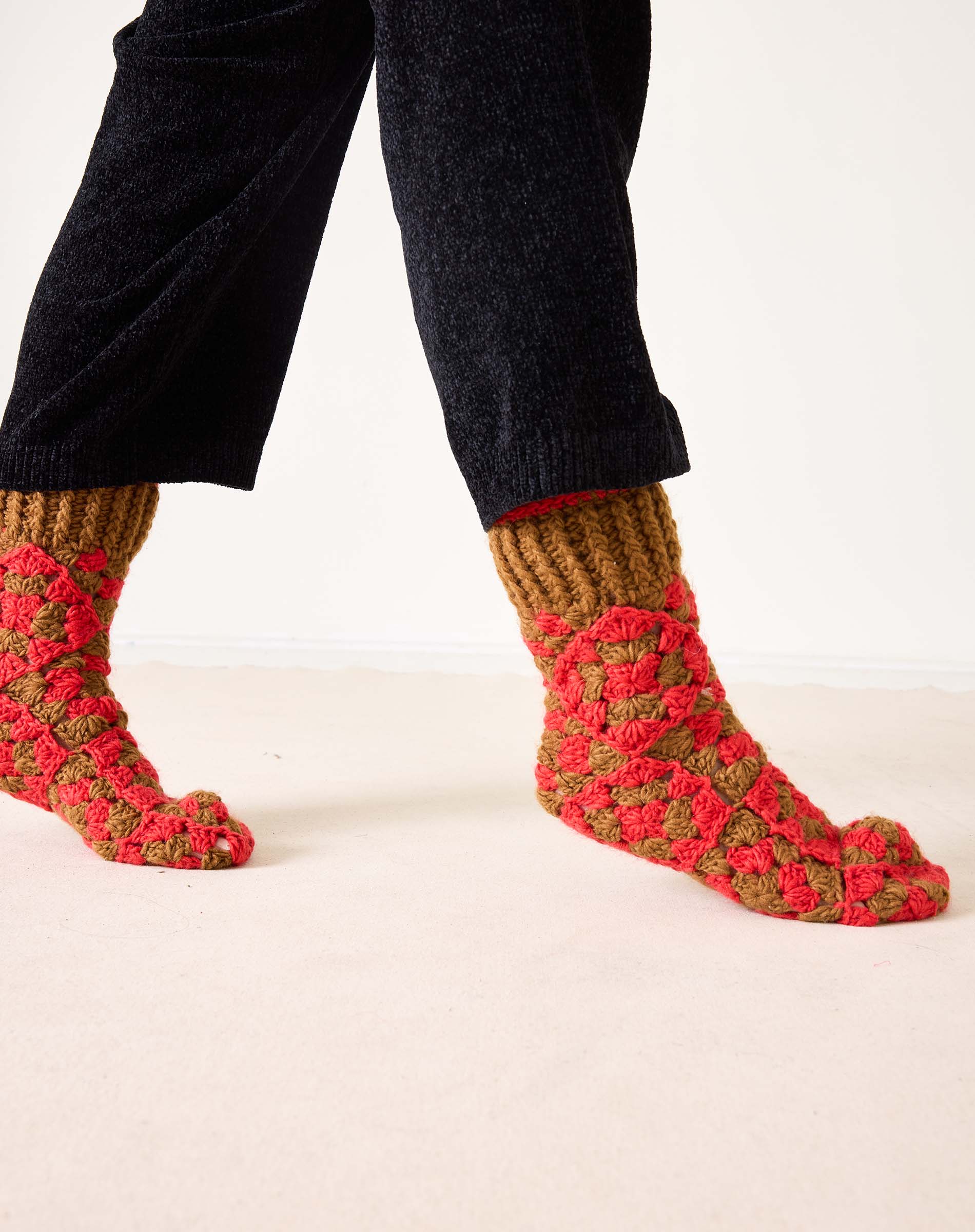 La Paz Crochet Slipper Socks