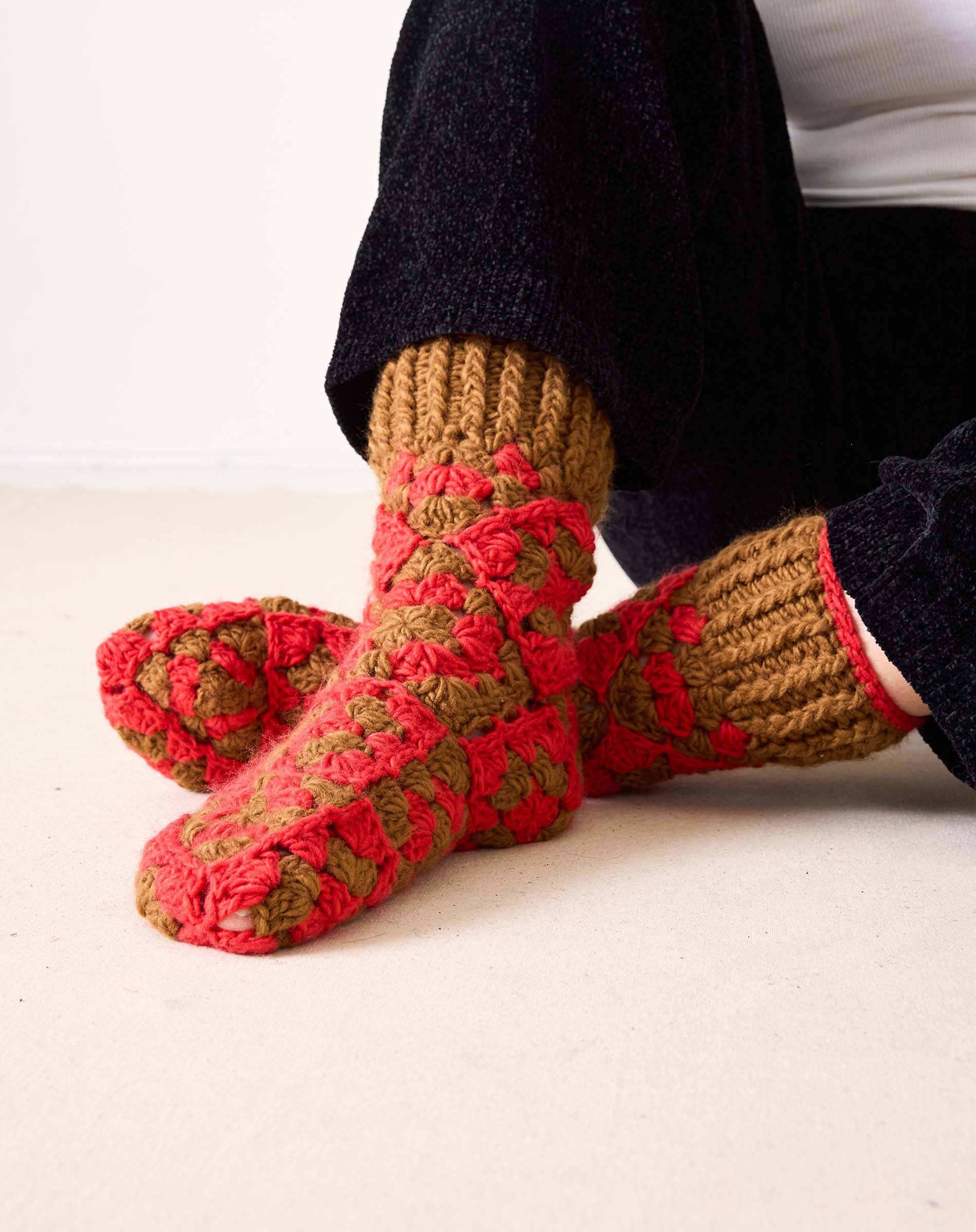 La Paz Crochet Slipper Socks