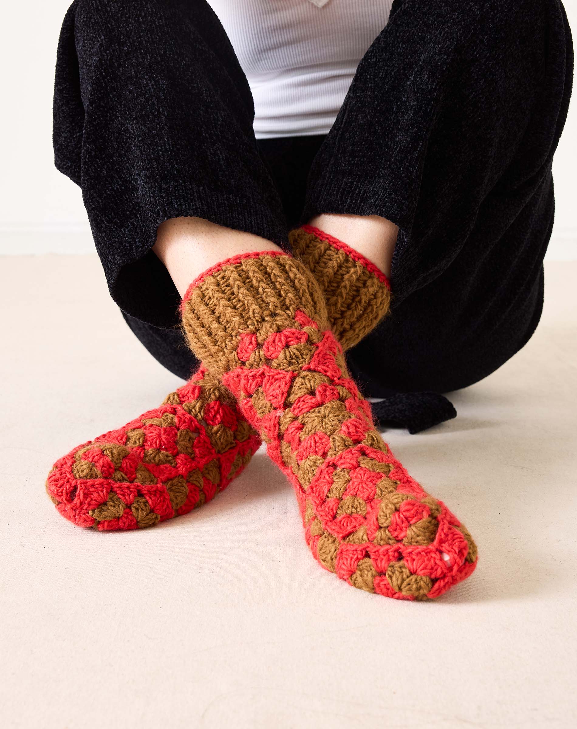 La Paz Crochet Slipper Socks