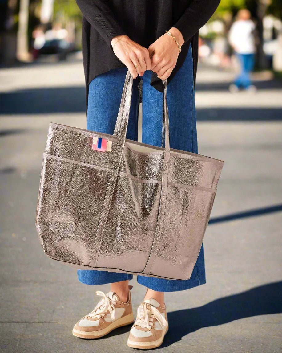 La Plage Metallic Tote - The Riviera Towel Company