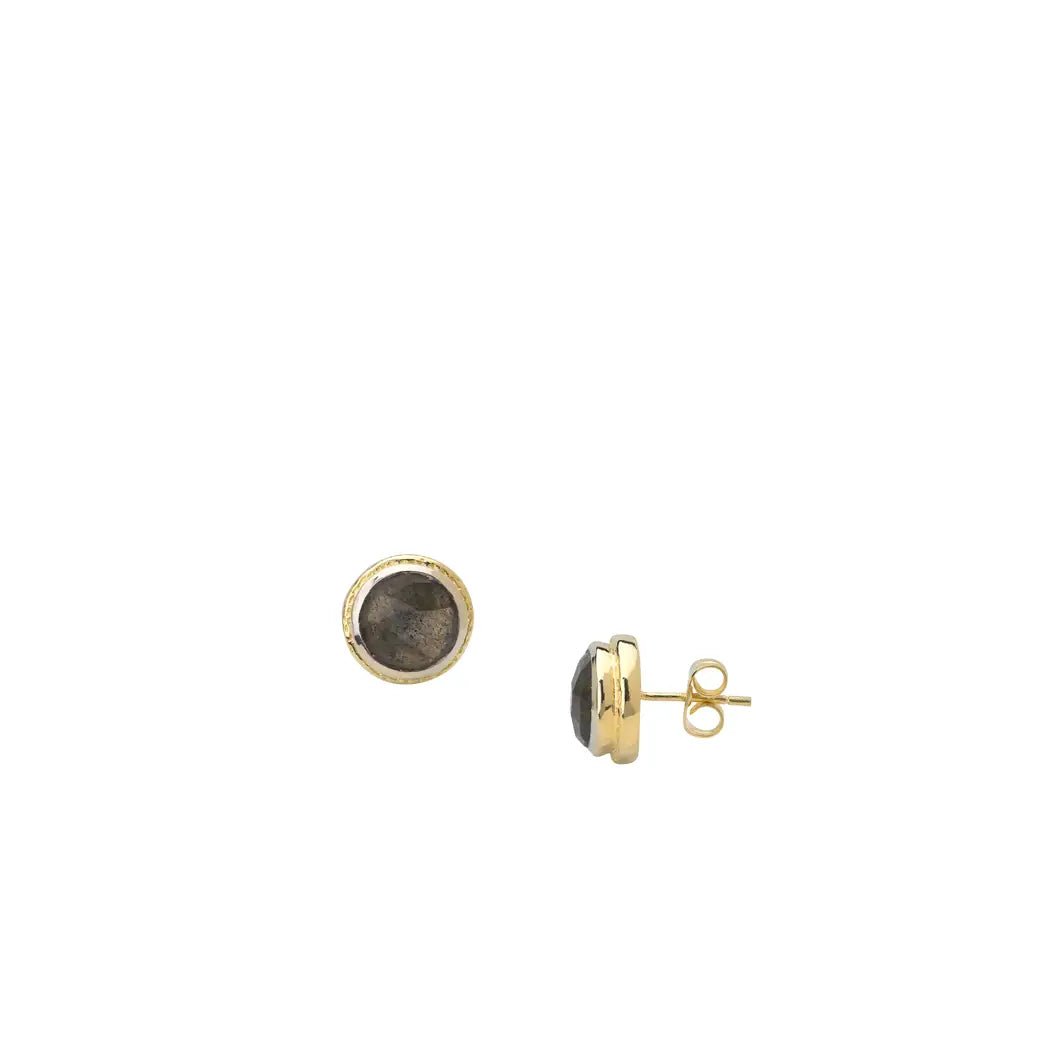 Labradorite Stud Earrings - The Riviera Towel Company