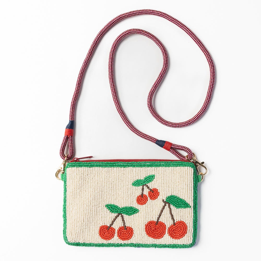 Leila Bead Clutch With Strap, view 4