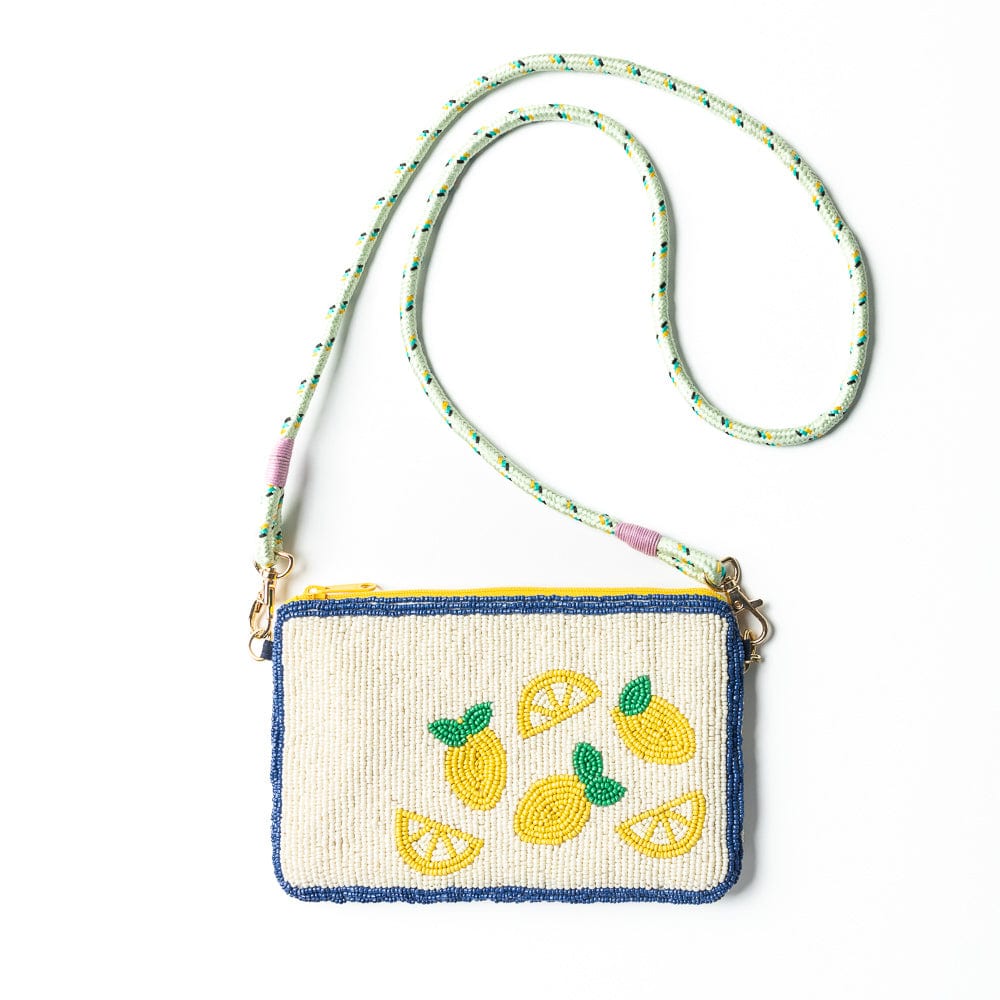 Leila Bead Clutch With Strap, view 5