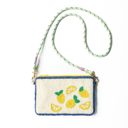 Leila Bead Clutch With Strap, view 5