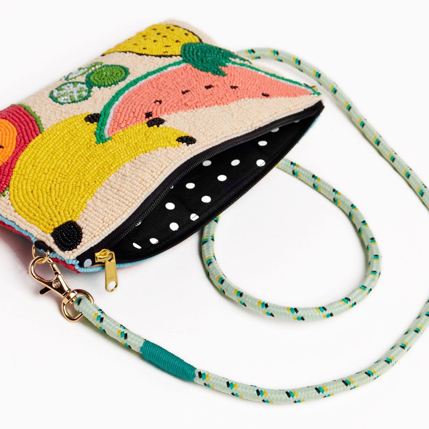 Leila Bead Clutch With Strap