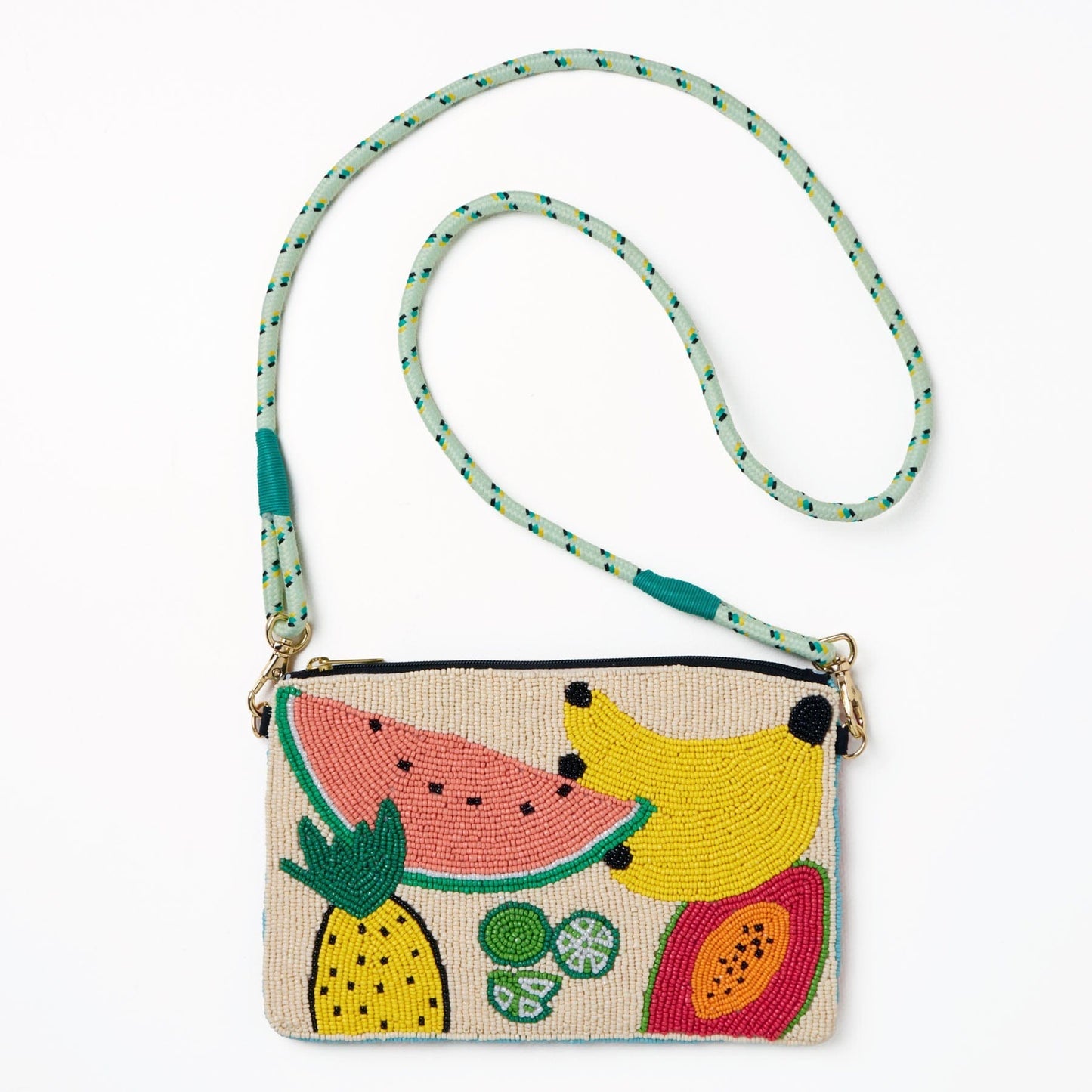 Leila Bead Clutch With Strap