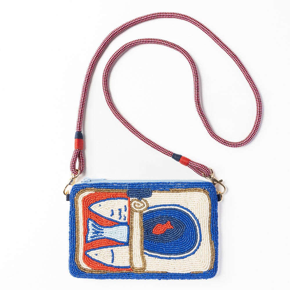 Leila Bead Clutch With Strap, view 7